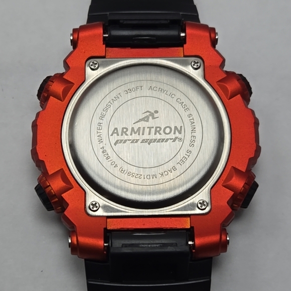 Mens Armitron Sport Digital Chronograph Watch Works Month Day Date Alarm - Picture 9 of 10
